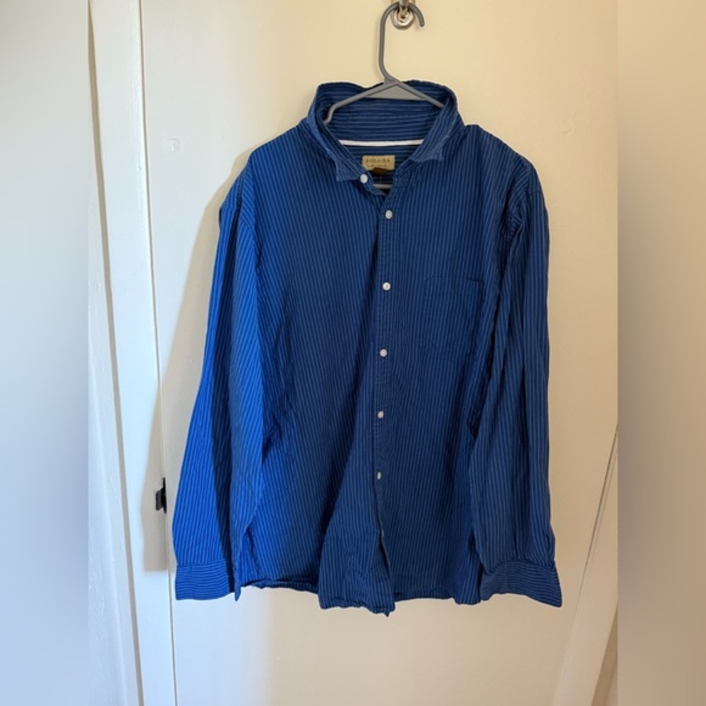 Sonoma Men's Blue Pin Striped Shirt